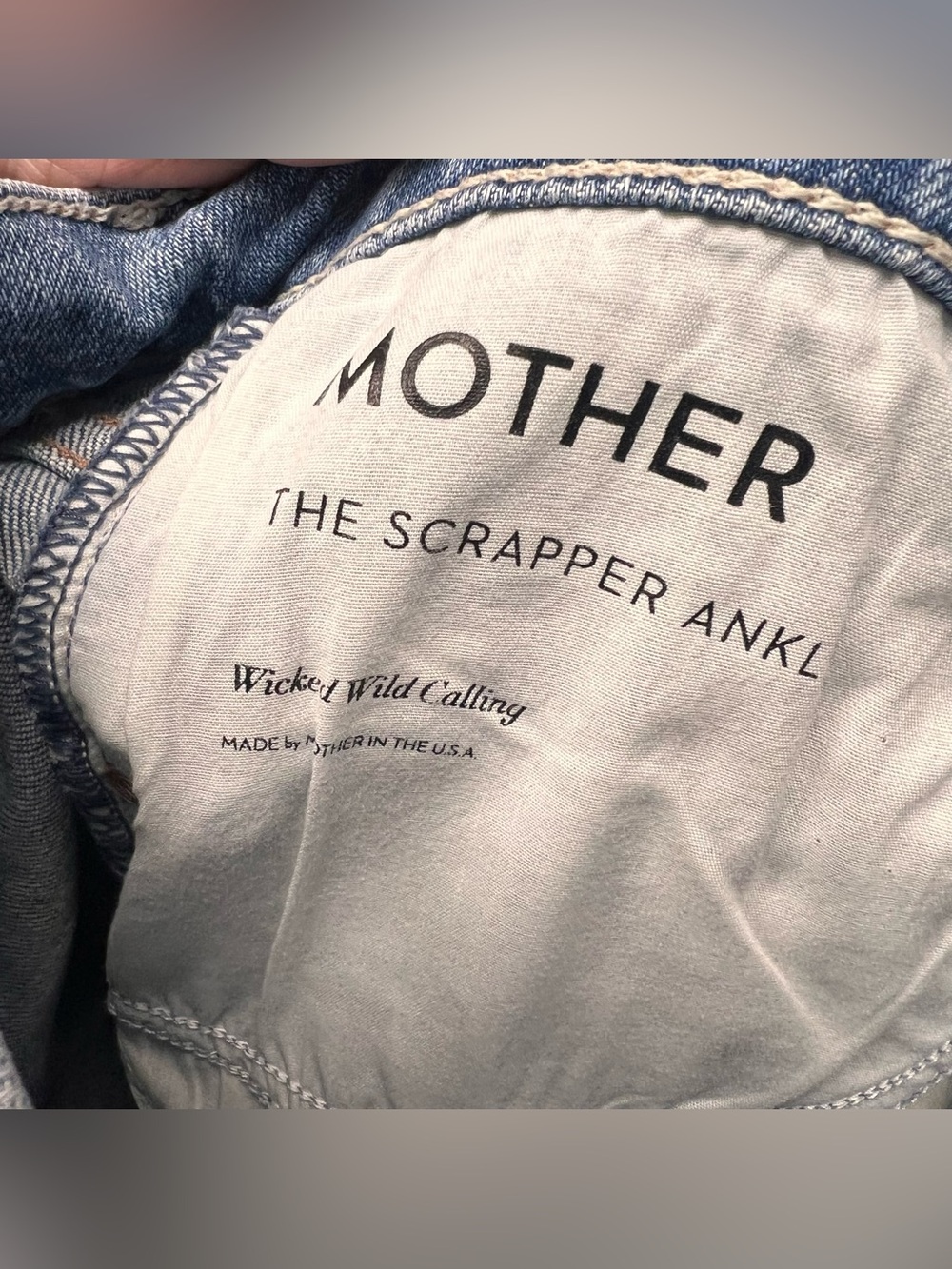Mother Denim - The Scrapper Ankle Jeans in Wicked Wild Calling SZ 27 - Picture 8 of 10